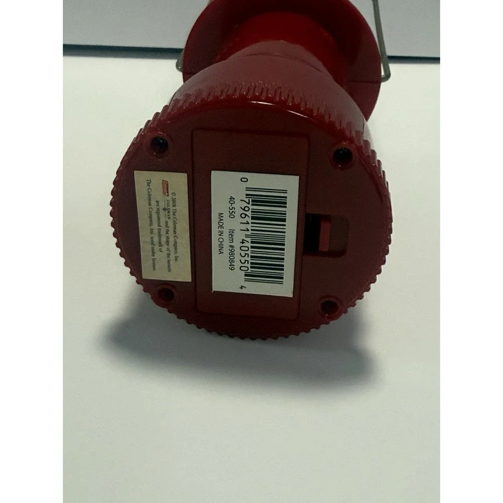 Coleman 6 Inch Lantern - Novelty Clock Battery Operated with Light & Alarm Red